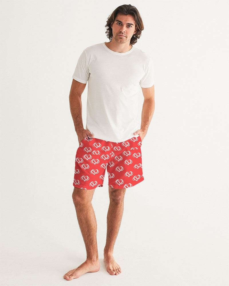 Poly Love Red Men's Swim Trunk