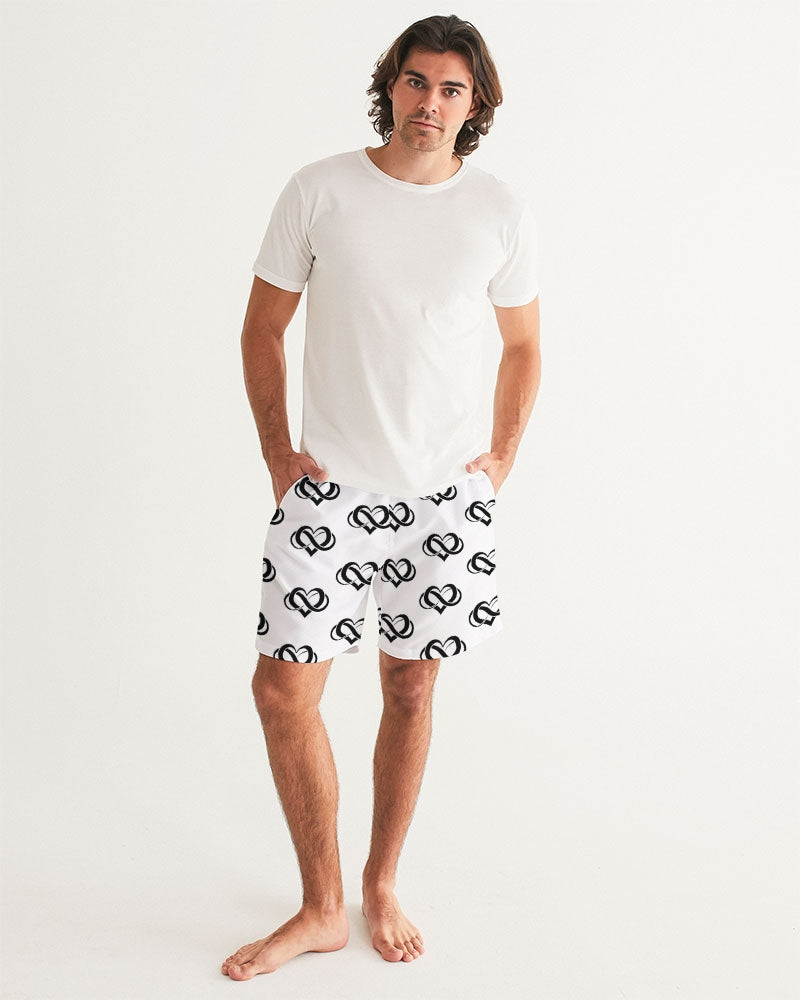 Poly Love White  Men's Swim Trunk