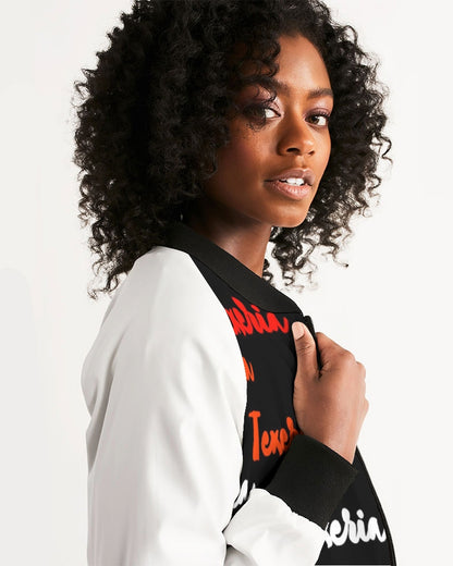Texeria Monogram Red Women's Bomber Jacket
