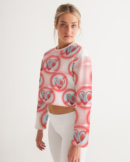 No love 2 Women's Cropped Sweatshirt