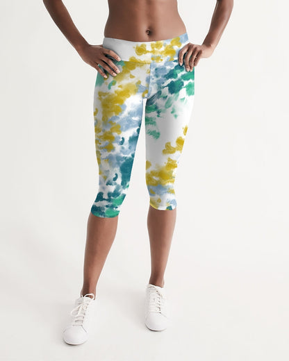 Watercolor Women's Mid-Rise Capri