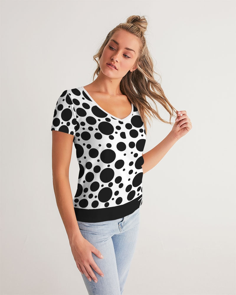 Dots Women's V-Neck Tee
