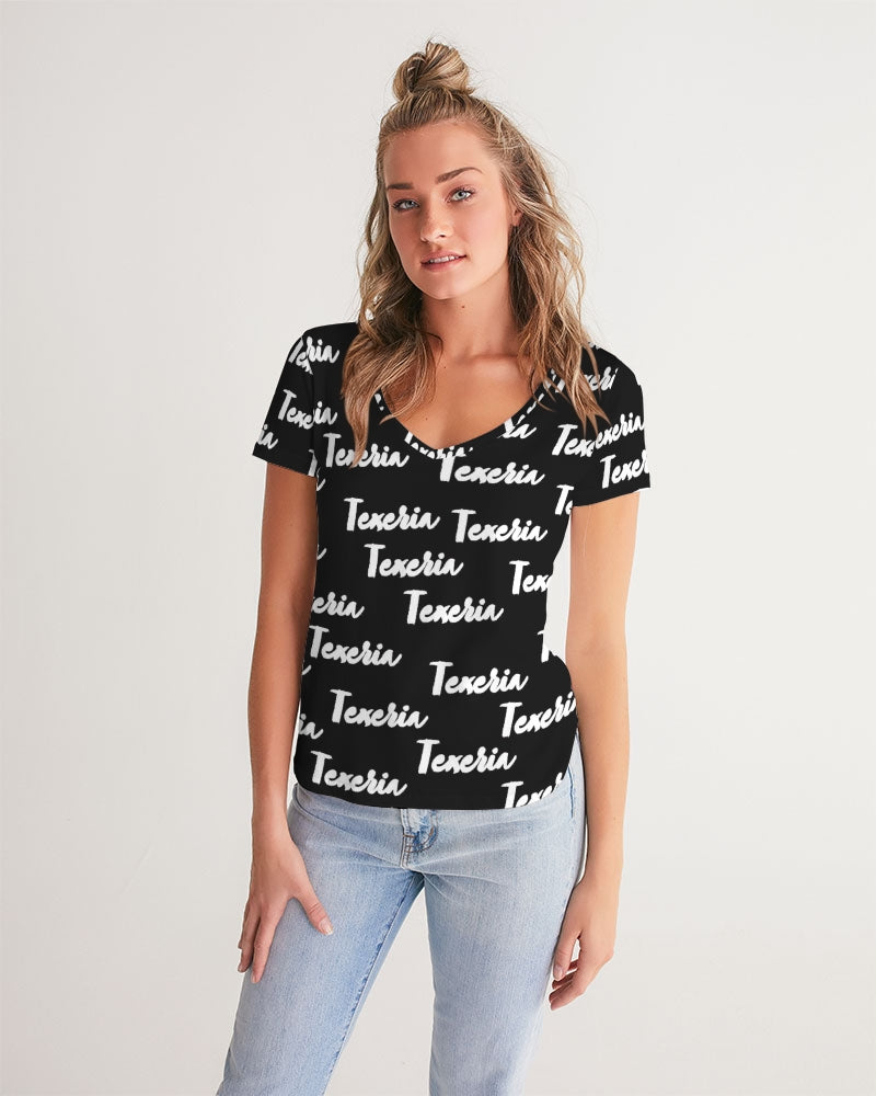 Texeria Monogram Women's V-Neck Tee
