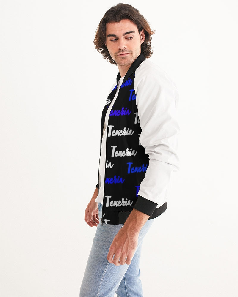 Texeria Monogram Blue Men's Bomber Jacket