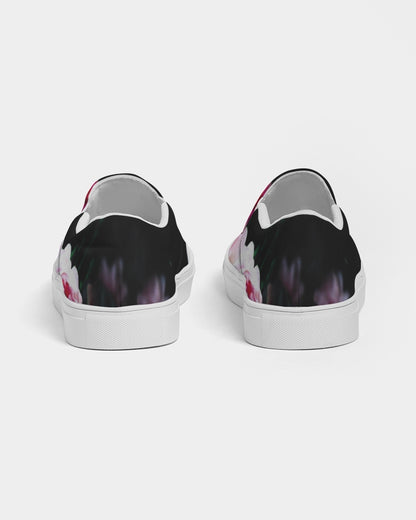 Dark Floral Men's Slip-On Canvas Shoe