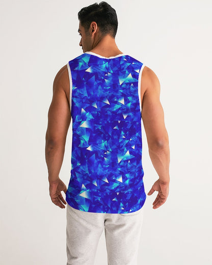 Crystal Blue Men's Sports Tank