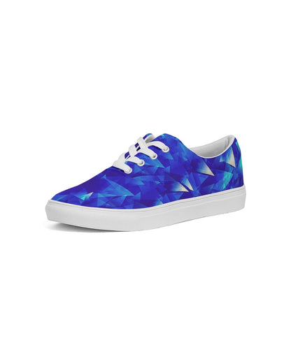 Crystal Blue Women's Lace Up Canvas Shoe