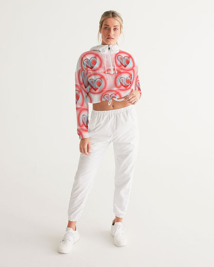No love 2 Women's Cropped Windbreaker