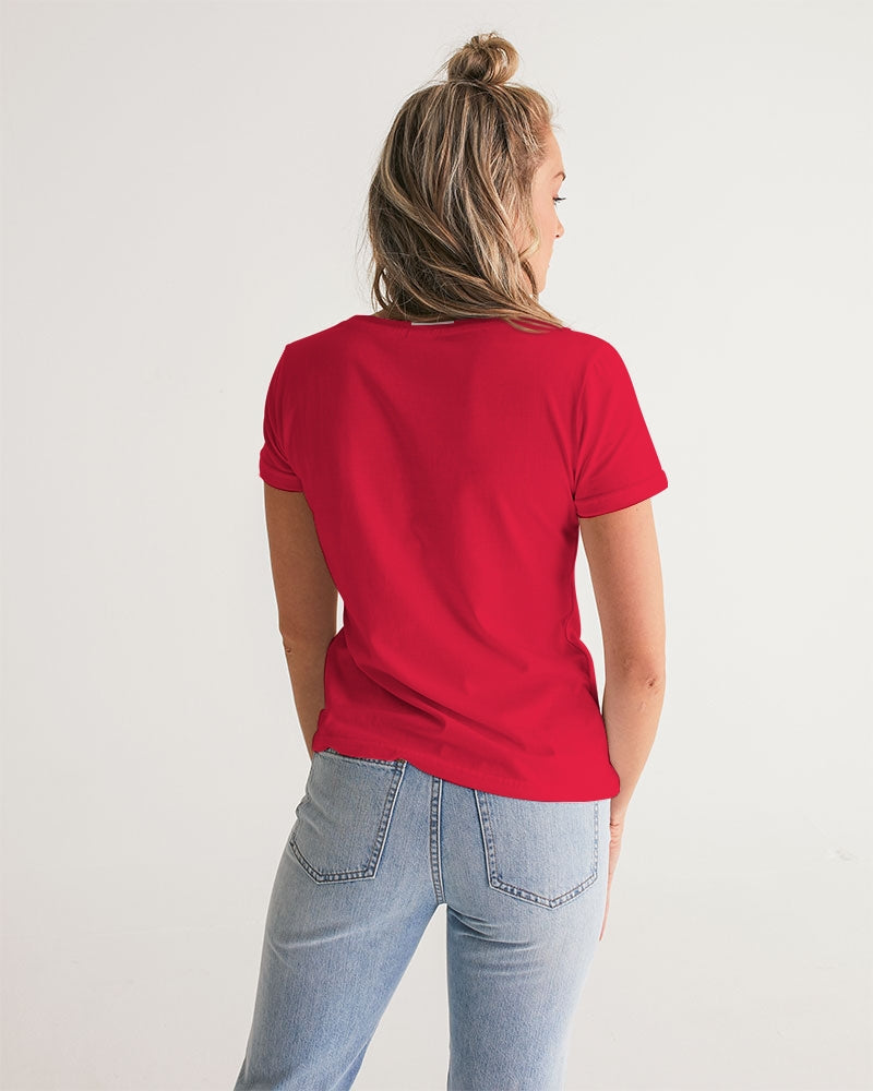 Candy Apple Red Women's V-Neck Tee