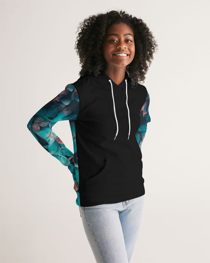 Teal Floral Women's Hoodie
