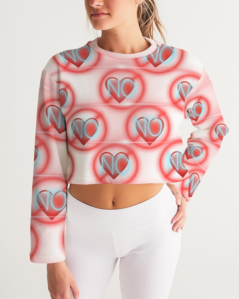 No love 2 Women's Cropped Sweatshirt