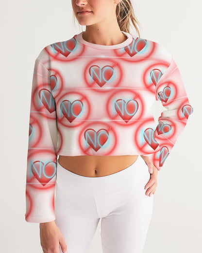 No love 2 Women's Cropped Sweatshirt