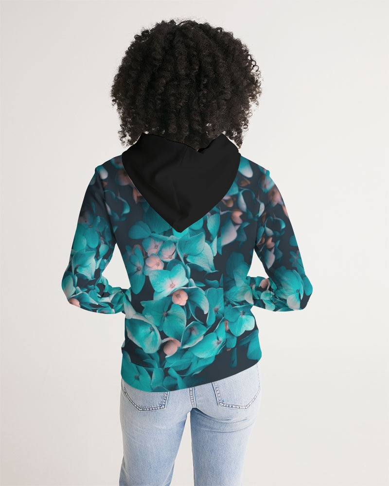 Teal Floral Women's Hoodie