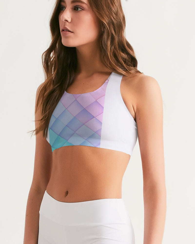 Pastel diamonds Women's Seamless Sports Bra