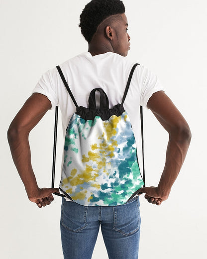 Watercolor Canvas Drawstring Bag
