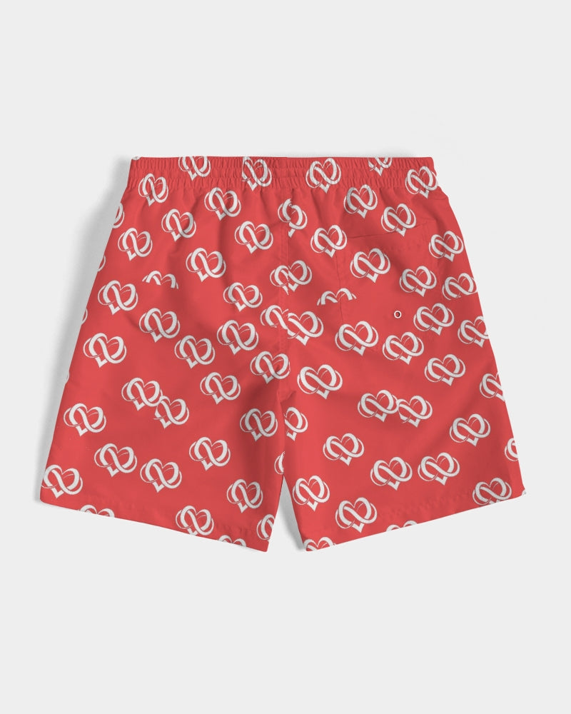 Poly Love Red Men's Swim Trunk