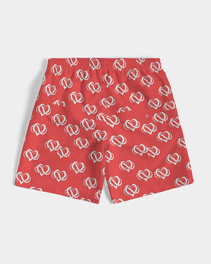 Poly Love Red Men's Swim Trunk