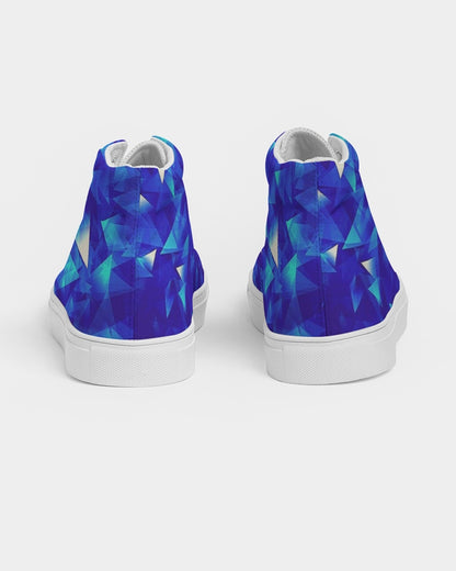 Crystal Blue Men's Hightop Canvas Shoe