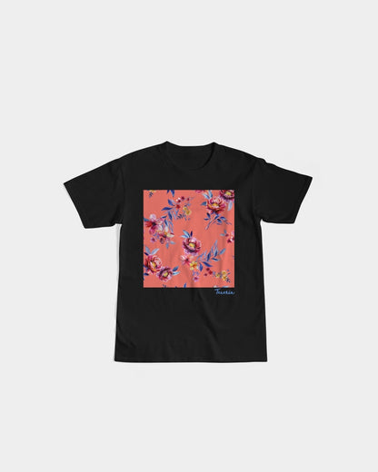 Peach Floral Men's Graphic Tee