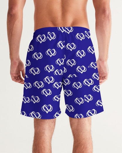 Poly Love Blue Men's Swim Trunk