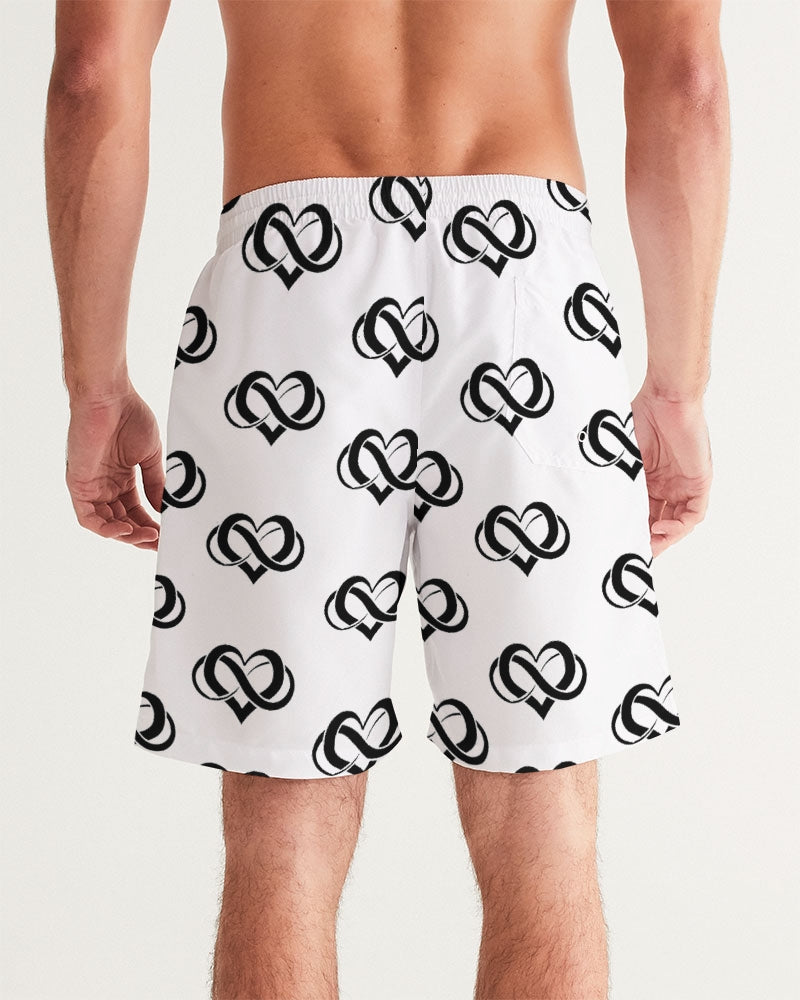 Poly Love White  Men's Swim Trunk