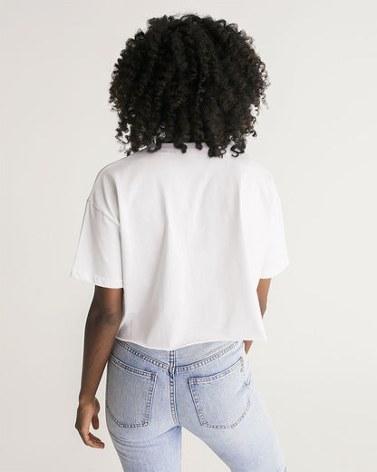 Pin Stripe Lips Women's Lounge Cropped Tee