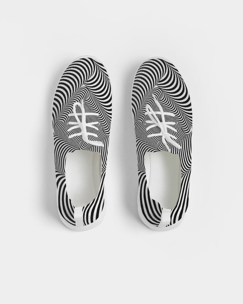 Optical illusion Women's Lace Up Flyknit Shoe