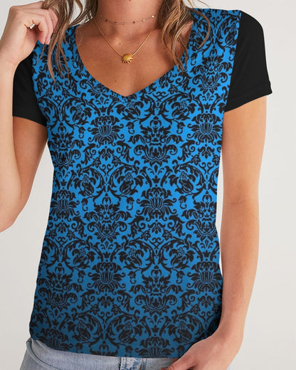 chandelier blue Women's V-Neck Tee