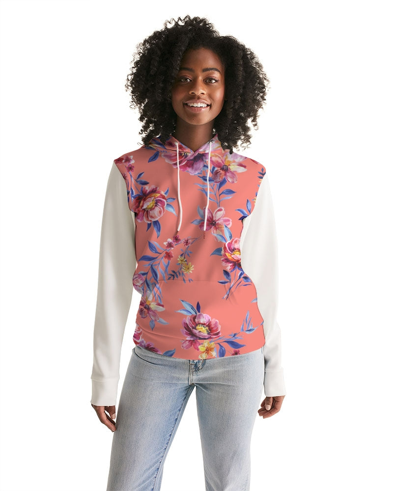 Peach Floral Women's Hoodie