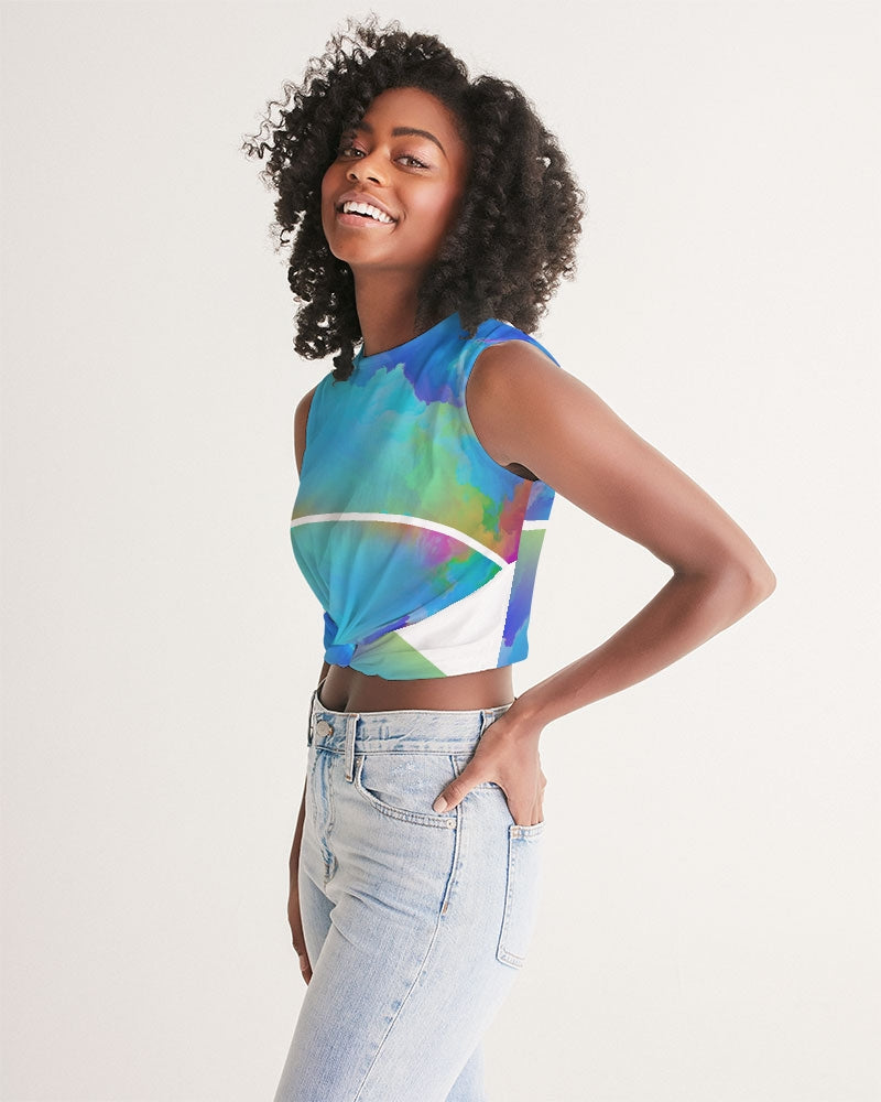 Color clouds Women's Twist-Front Tank
