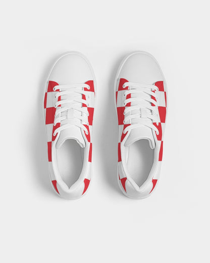 checkered Women's Faux-Leather Sneaker