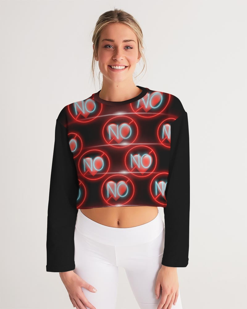 No love 3 Women's Cropped Sweatshirt