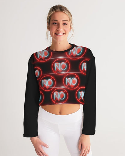No love 3 Women's Cropped Sweatshirt