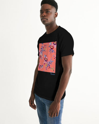 Peach Floral Men's Graphic Tee