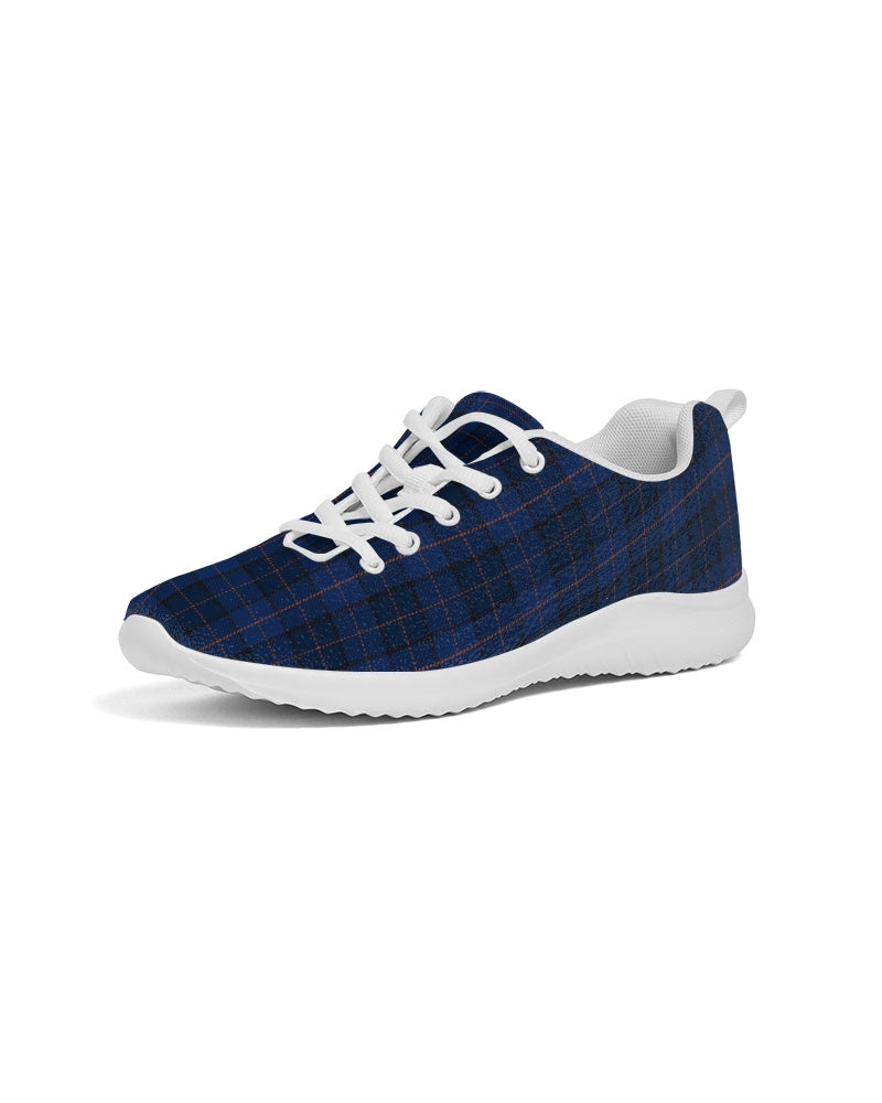 Blue Plaid Women's Athletic Shoe