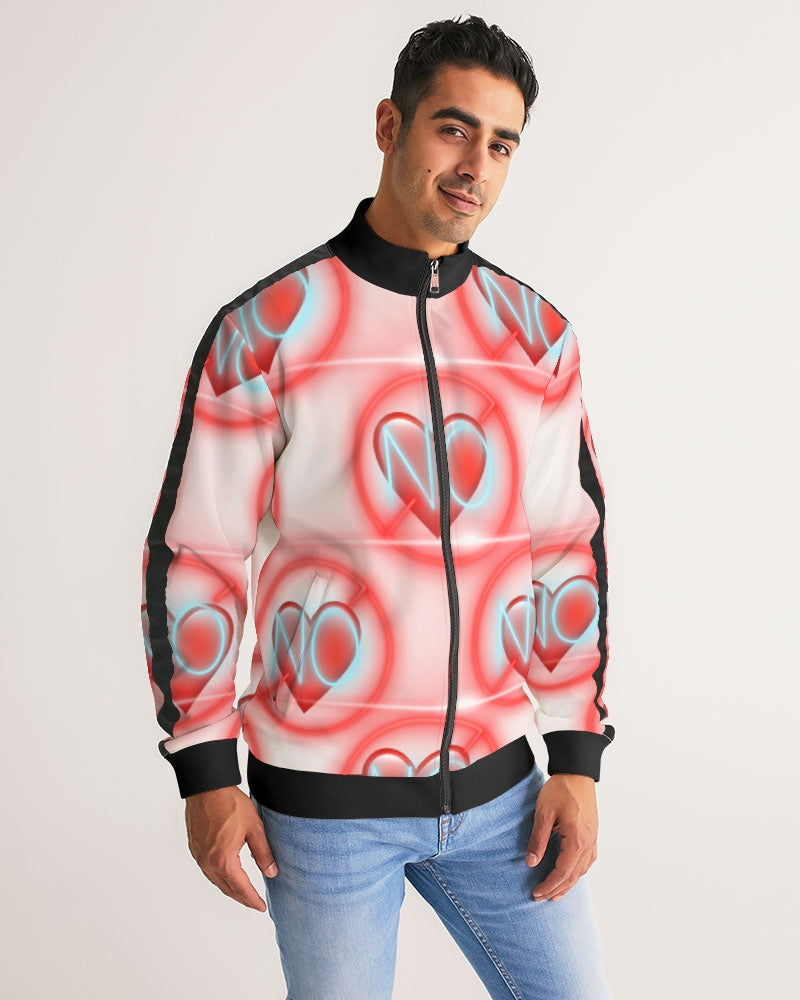 No love 2 Men's Stripe-Sleeve Track Jacket