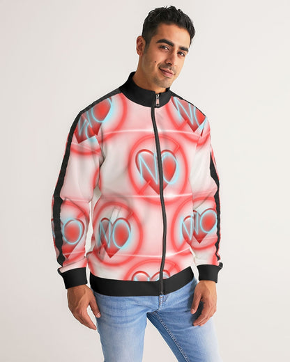 No love 2 Men's Stripe-Sleeve Track Jacket