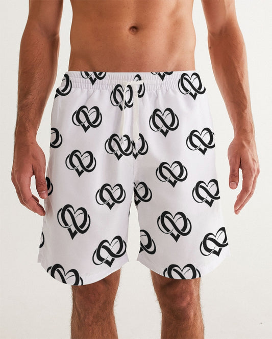 Poly Love White  Men's Swim Trunk
