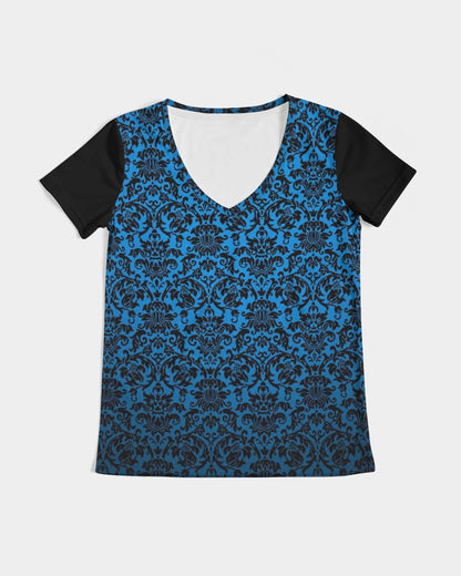 chandelier blue Women's V-Neck Tee
