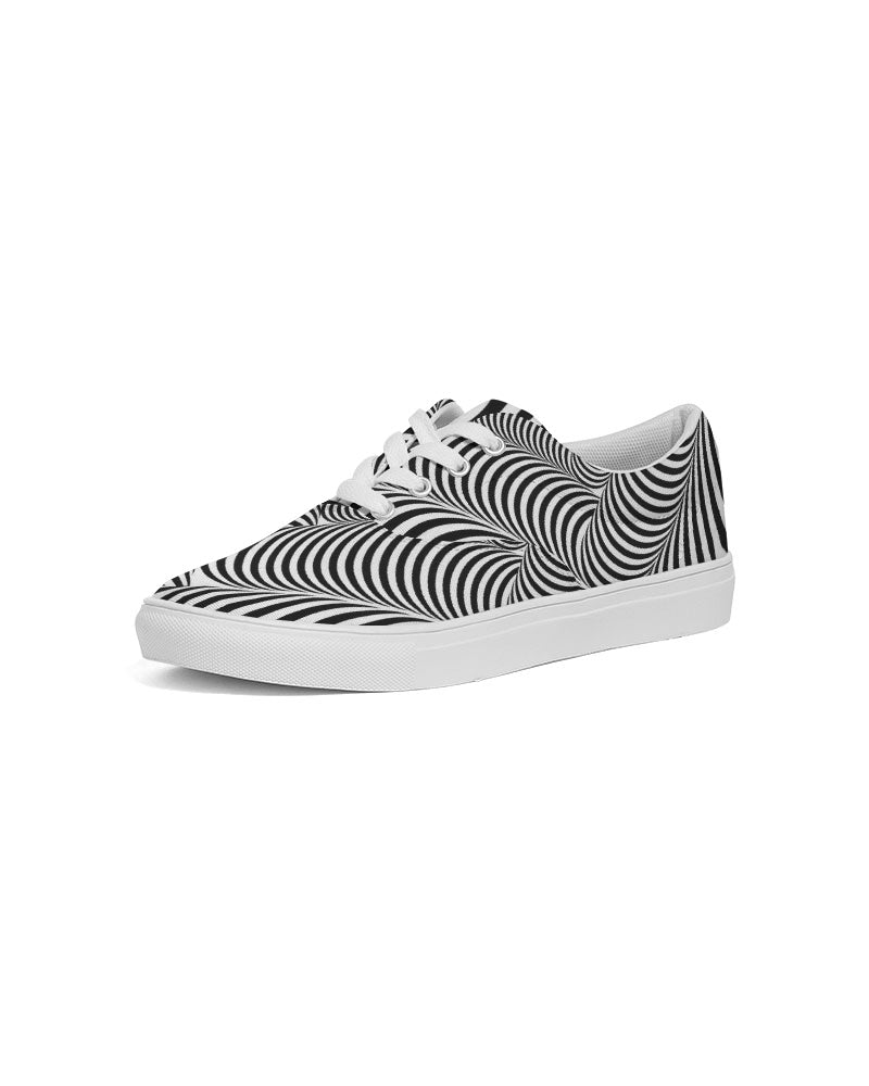 Optical illusion Women's Lace Up Canvas Shoe