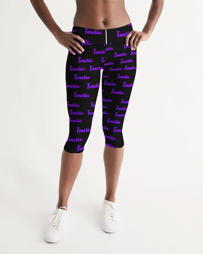 Texeria Monogram purple Women's Mid-Rise Capri