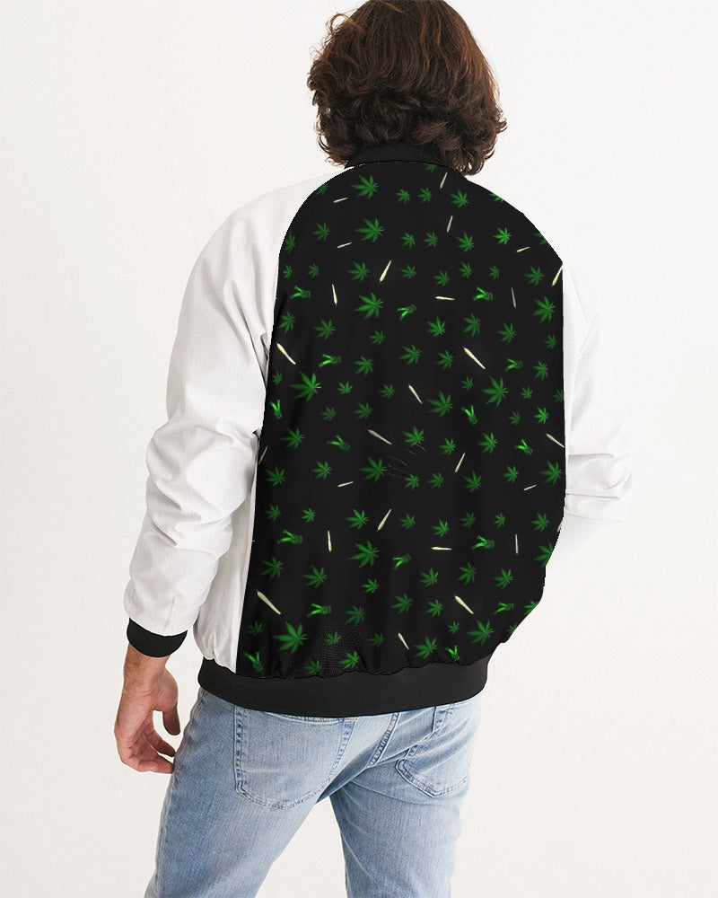 Hemp Leaves Men's Bomber Jacket