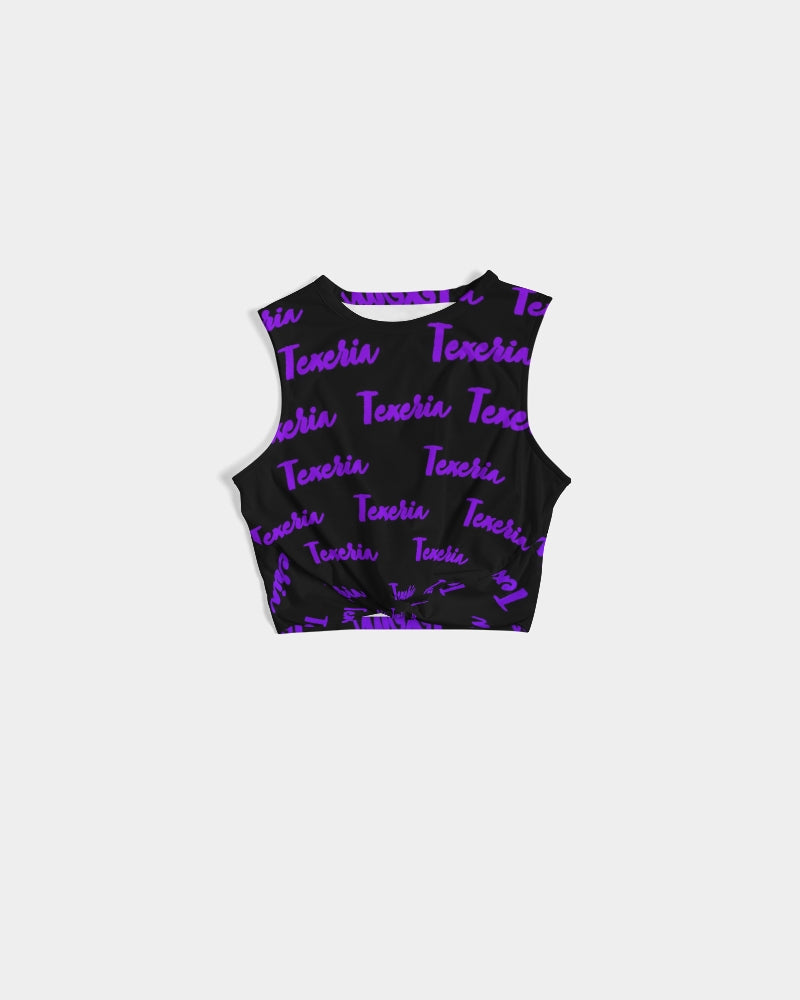Texeria Monogram purple Women's Twist-Front Tank
