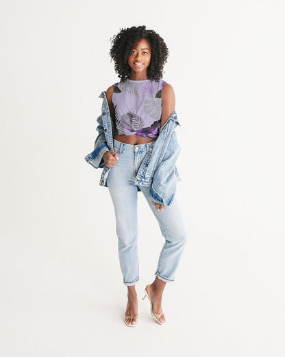 Purple Flower Women's Twist-Front Tank