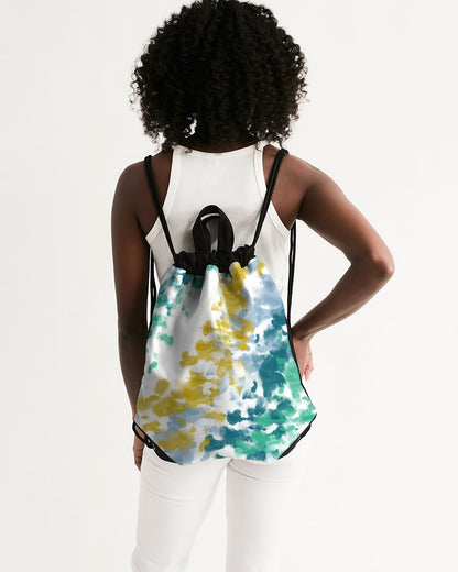 Watercolor Canvas Drawstring Bag