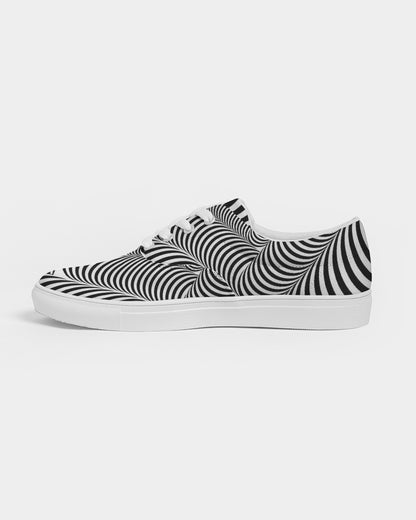 Optical illusion Women's Lace Up Canvas Shoe