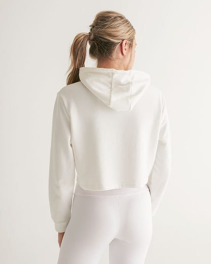 Pin Stripe Lips Women's Cropped Hoodie