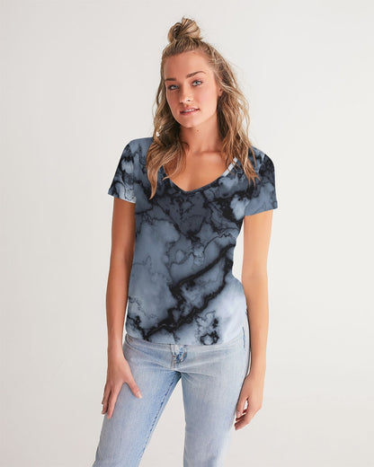 Marble Women's V-Neck Tee