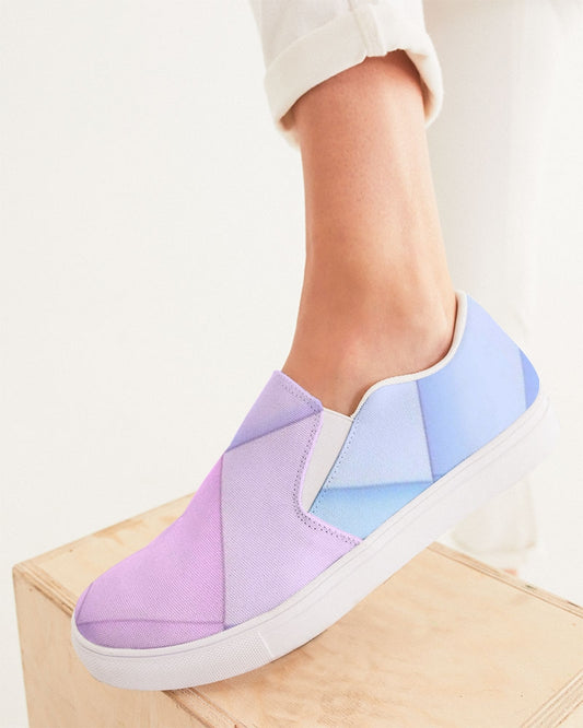 Pastel diamonds Women's Slip-On Canvas Shoe