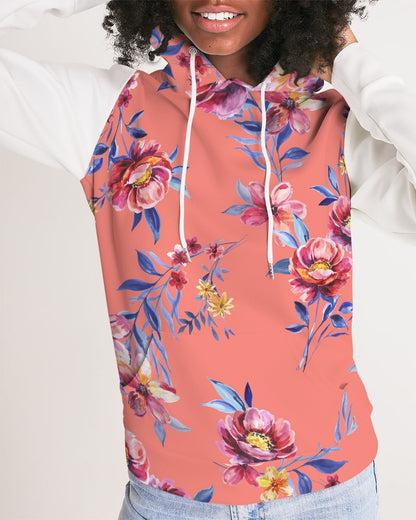 Peach Floral Women's Hoodie